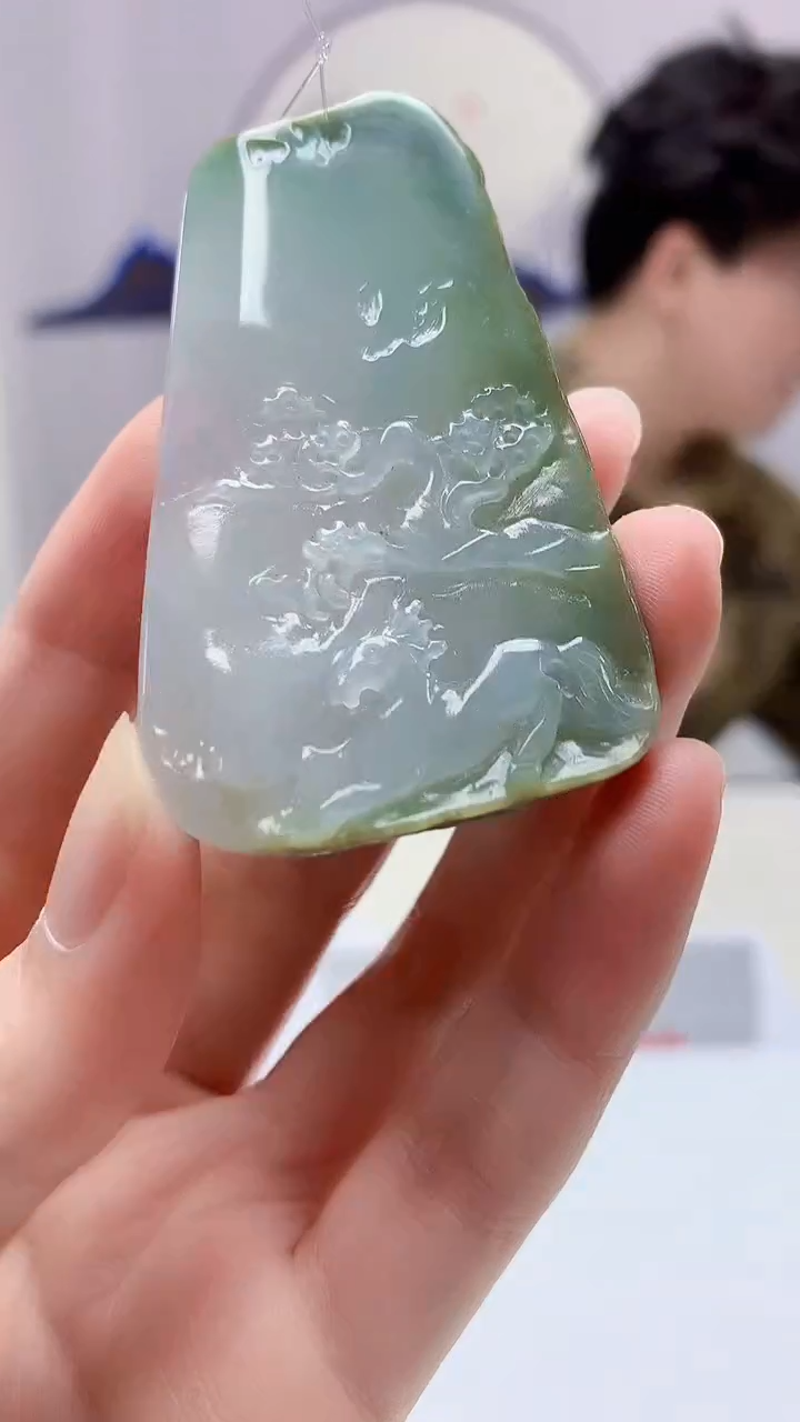 【闪购商品】定制翡翠未镶嵌4688zm-毛货挂件147