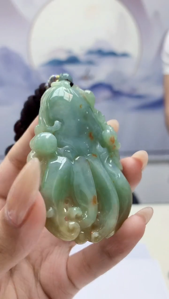 定制翡翠未镶嵌4829xx-毛货挂件197