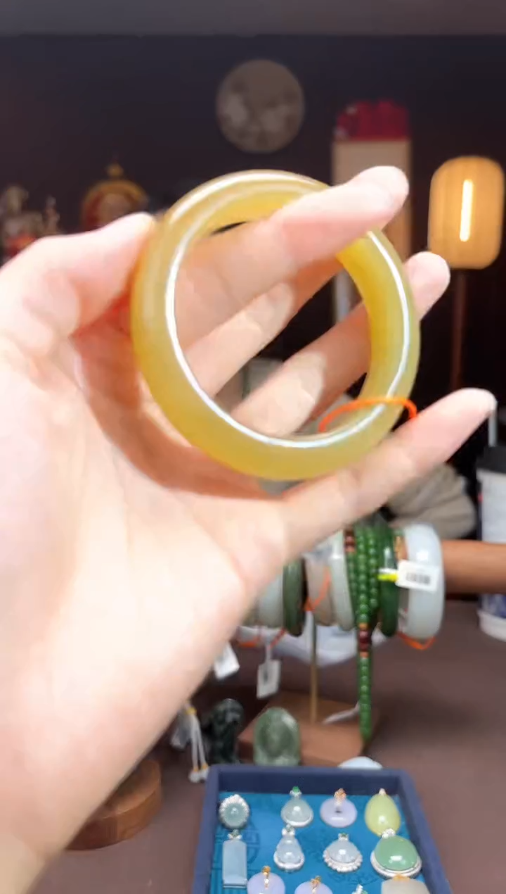 【闪购商品】和田玉D28【纯糖手镯】未镶嵌-