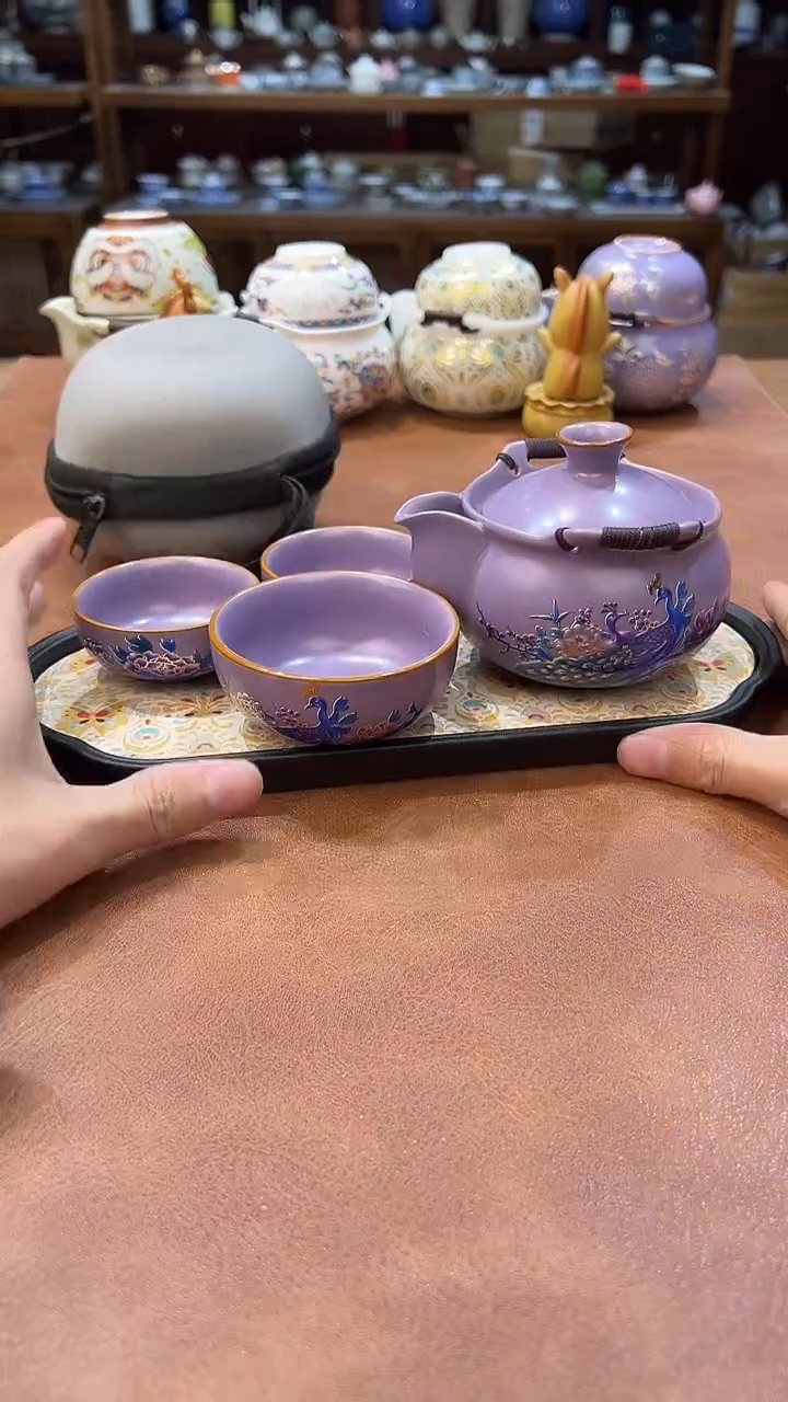 真的很便宜会开片的旅行茶具