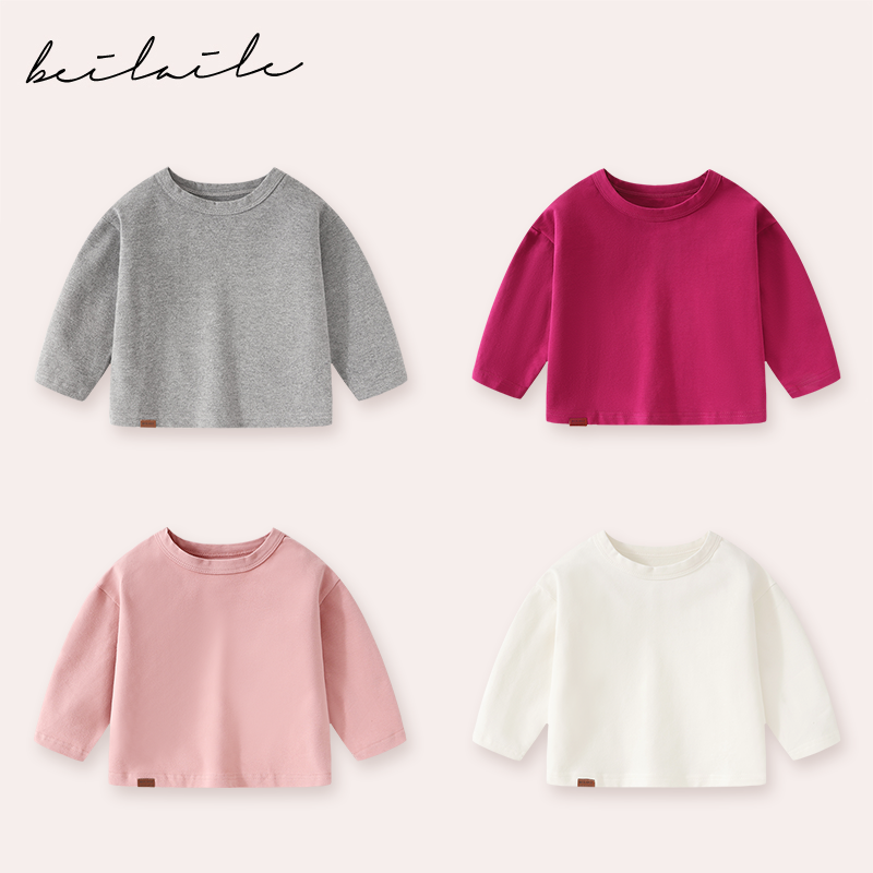 【刷毛长袖T恤 小乐妈咪】宝宝长袖T恤春秋衣服女童上衣秋装G25 ZJ
