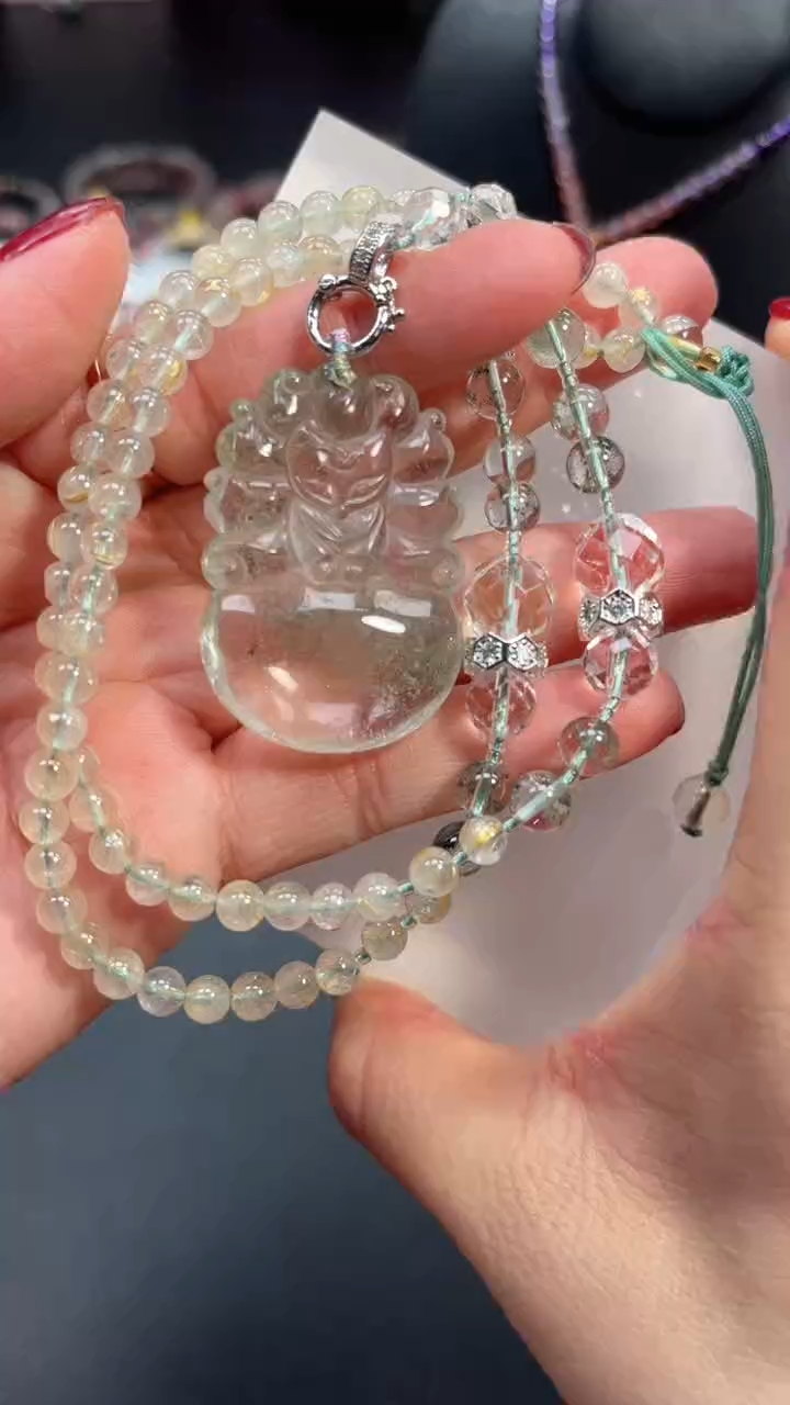 【闪购商品】水晶颈饰未镶嵌【百晶灵儿】天然水晶多样性发一