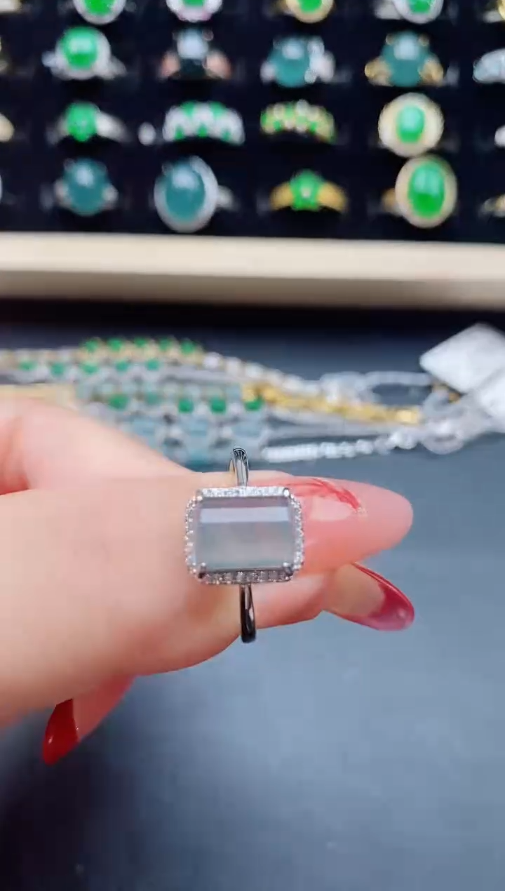 【闪购商品】翡翠戒指银S925镶嵌508050