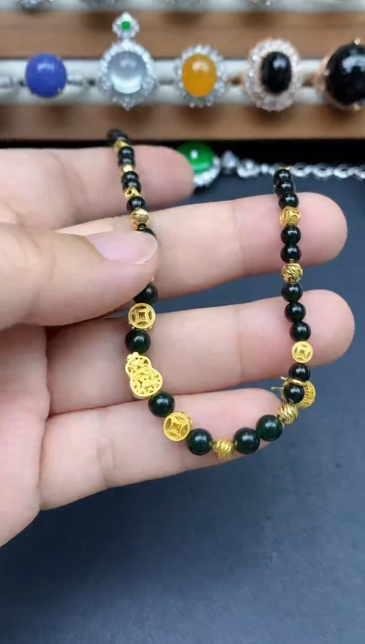 18K金镶嵌手链翡翠478-中国好珍宝