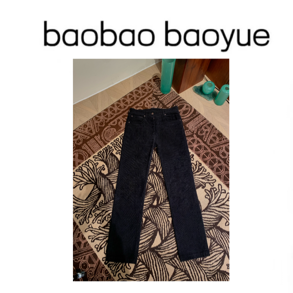 【baobao baoyue】老钱风灯芯绒显瘦复古长裤KE21979