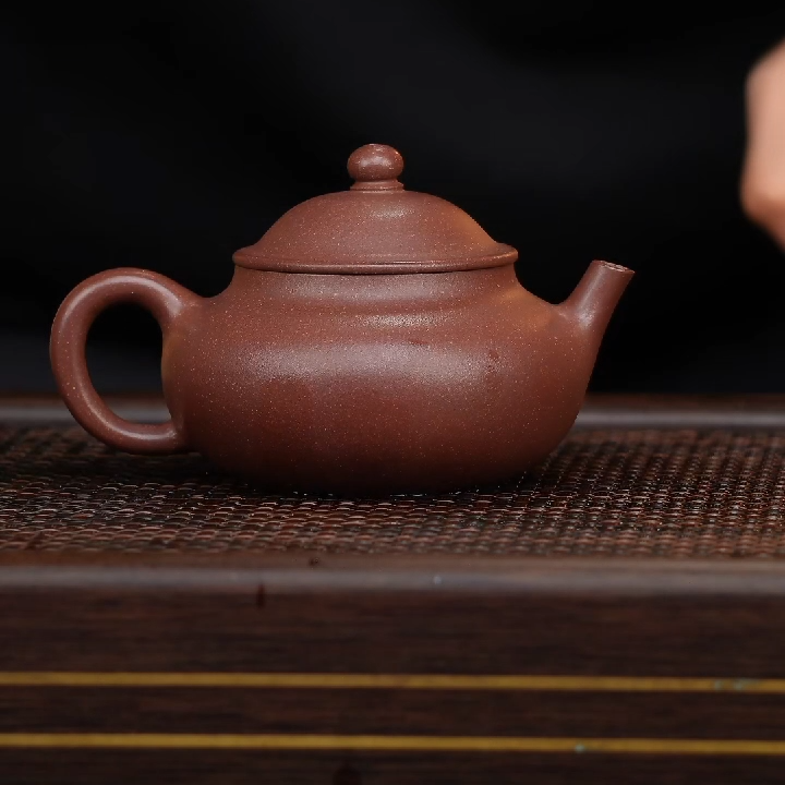 宜兴紫砂原矿半手官帽容天150cc左右