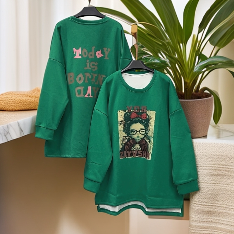 160-260斤 衣长80-85胸围152 品质复合棉开衩卫衣