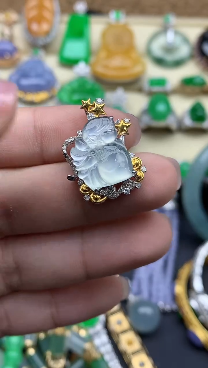 【闪购商品】翡翠颈饰18K金镶嵌591-中国好珍宝