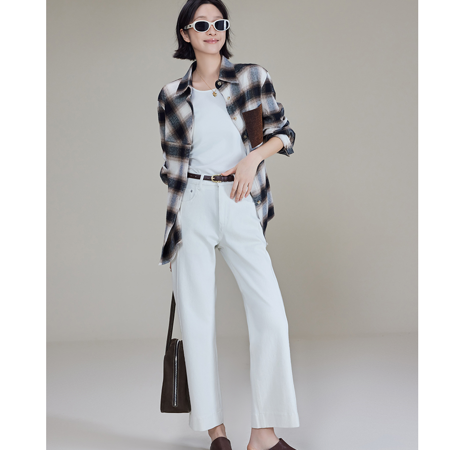 A美洋MEIYANG【60系列】电线杆牛仔裤 商场同款莱赛尔牛仔棉九分裤U