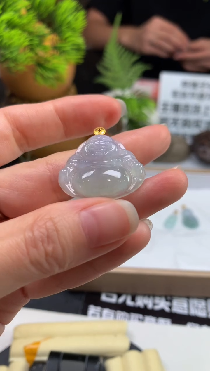 颈饰18K金镶嵌翡翠青****e---112026