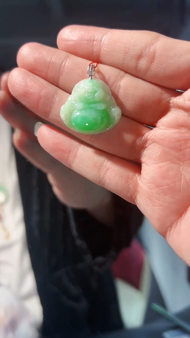 【闪购商品】翡翠颈饰18K金镶嵌缅料A货/支持复检/一件