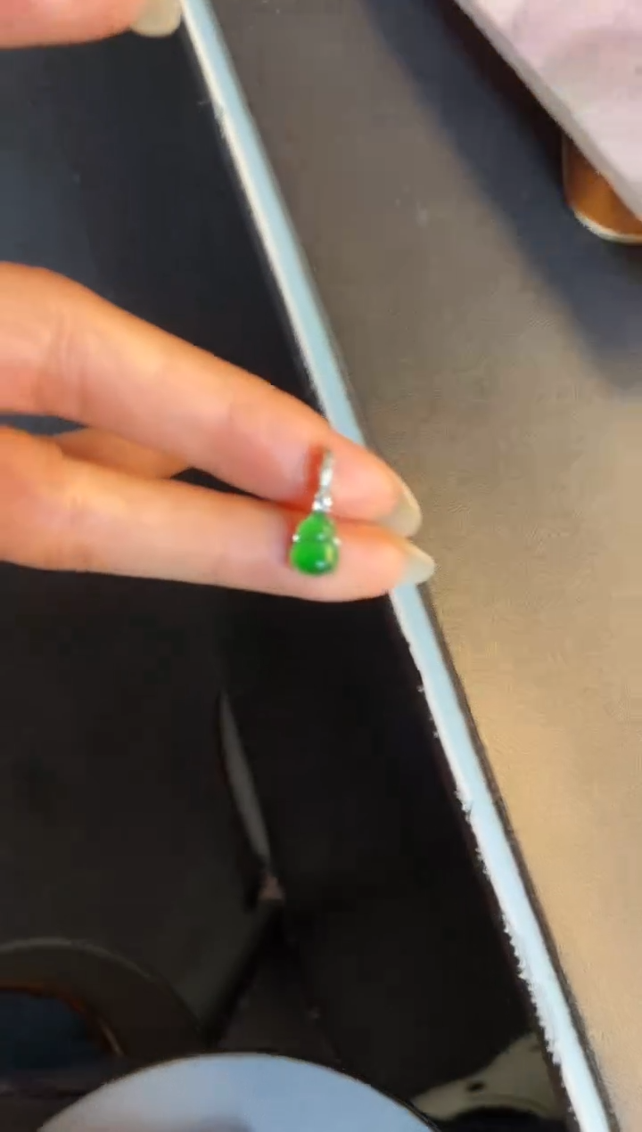 吊坠(不含链)银S925镶嵌翡翠1