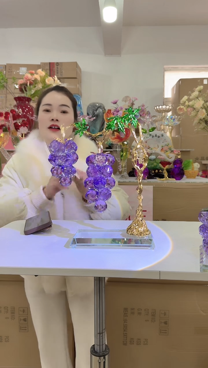 【闪购商品】无铅玻璃迪喜花器-l-早