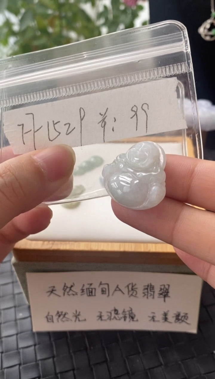 吊坠(不含链)银S925镶嵌翡翠FF1529