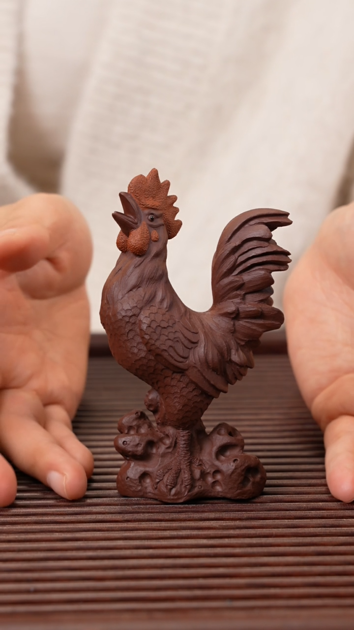 【闪购商品】紫砂茶宠金鸡报晓