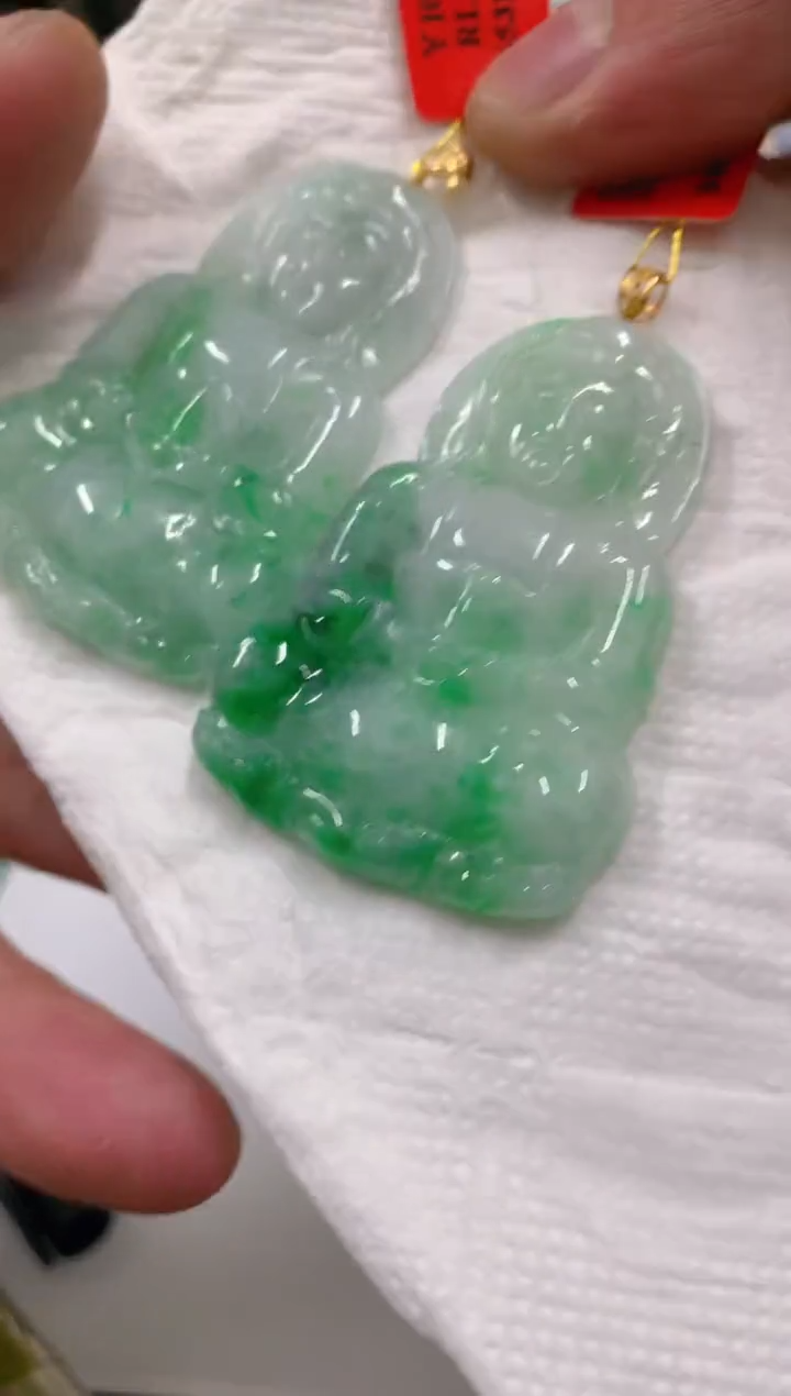【闪购商品】翡翠吊坠(不含链)18K金镶嵌多样性发货其中一件