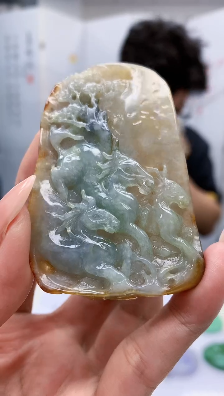 【闪购商品】定制翡翠未镶嵌4688MM-毛货挂件58