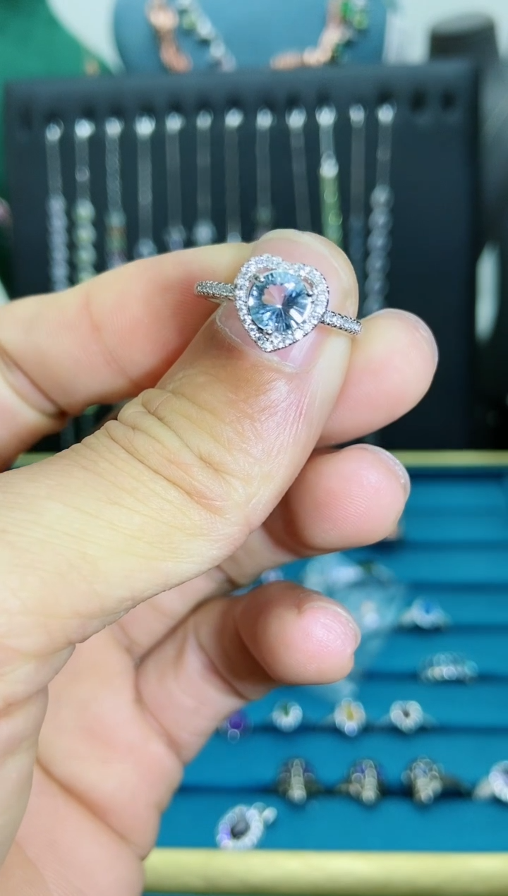 【闪购商品】托帕石戒指银S925镶嵌1121