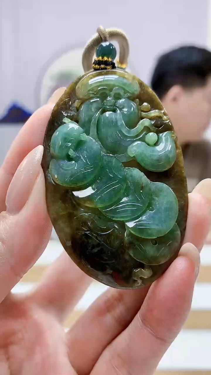 未镶嵌定制翡翠4917MM-毛货挂件26