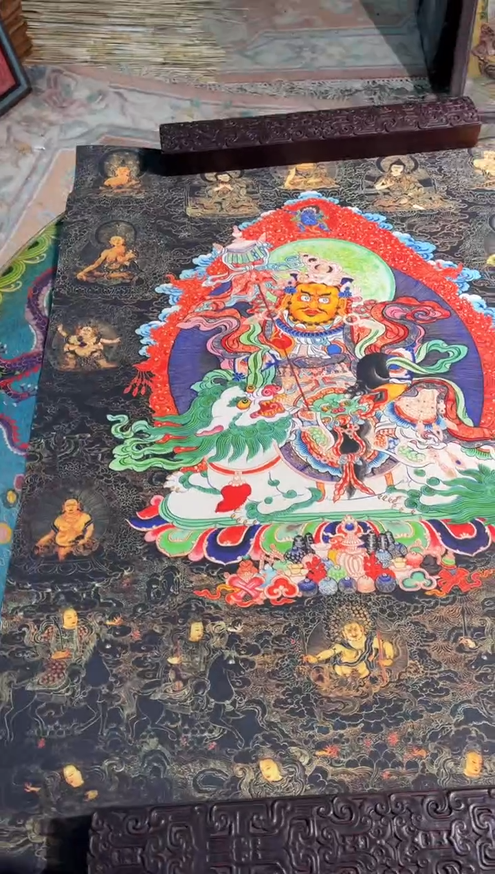 卷轴画卷轴画路路的唐卡tk160