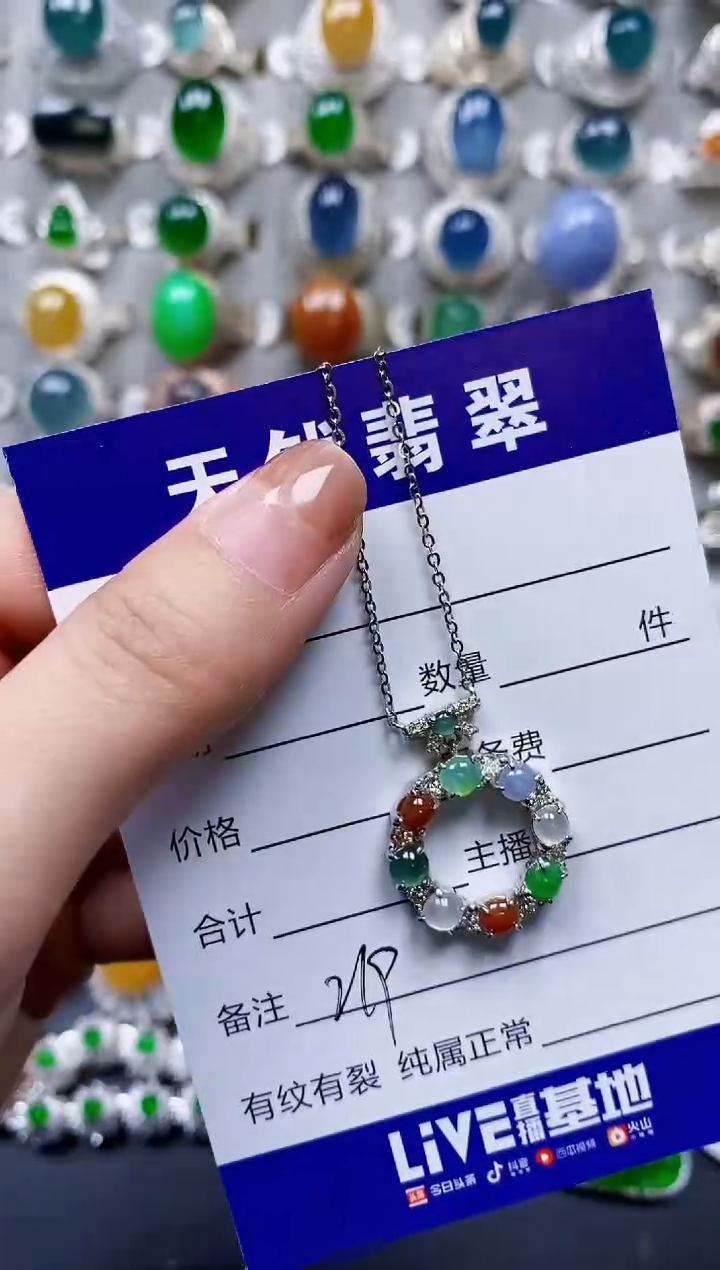 【闪购商品】翡翠颈饰银S925镶嵌0219