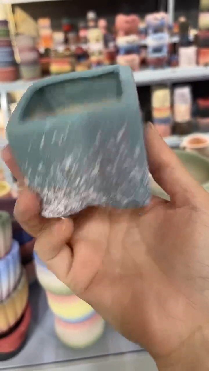 麦饭石粗陶多肉花盆口径5*5