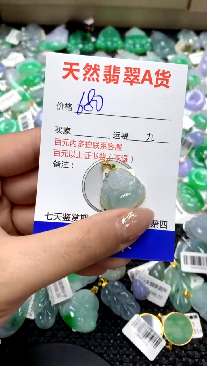 【闪购商品】翡翠颈饰18K金镶嵌111111111