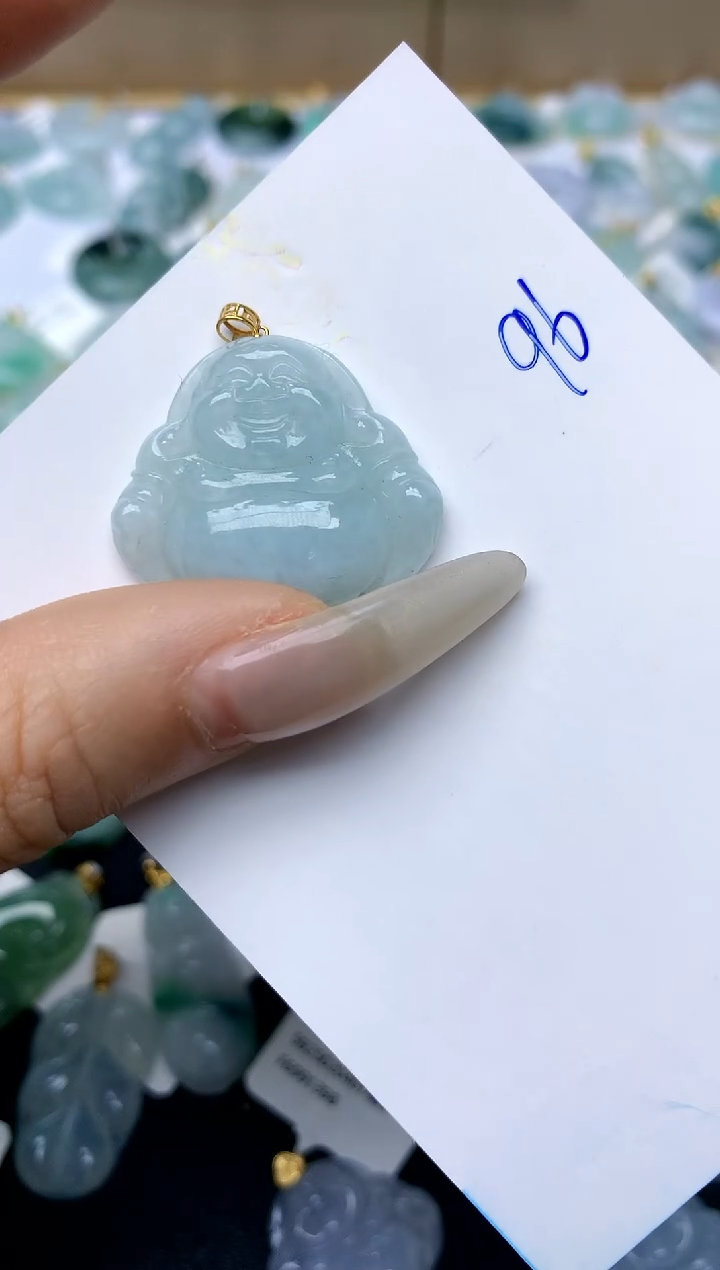 【闪购商品】翡翠颈饰18K金镶嵌天然A货翡翠