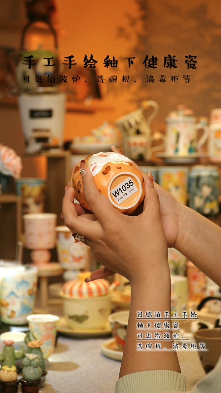 【闪购商品】杯陶瓷景德镇高温釉下彩&W1035