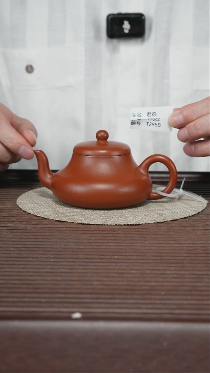 茶壶紫砂T295B 朱泥 君德 190cc