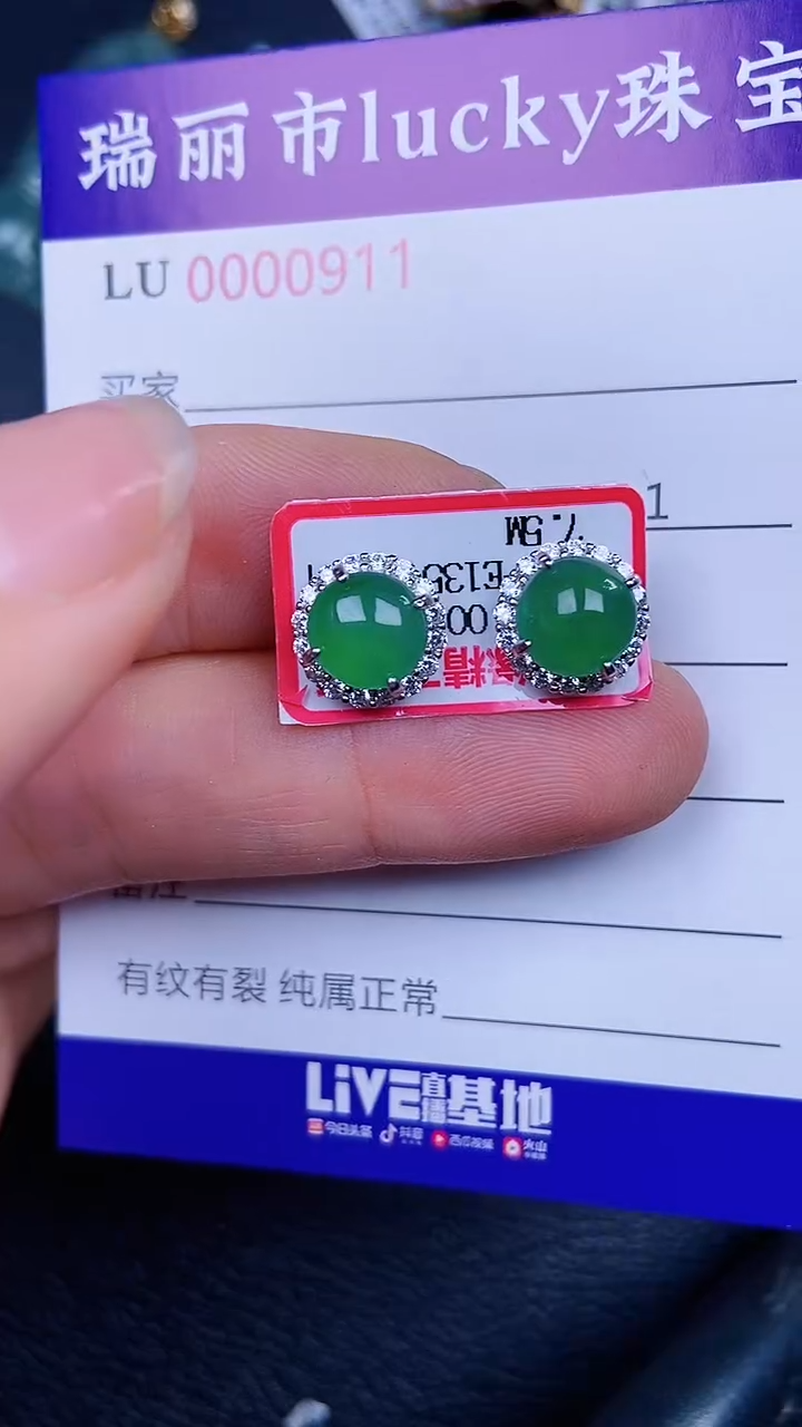 颈饰银S925镶嵌翡翠0911