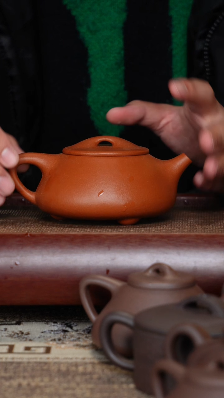 【闪购商品】紫砂茶壶满瓢赵庄朱泥半手工