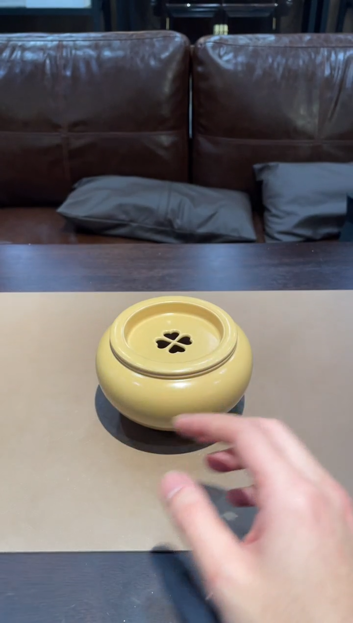 42窑承青瓷四叶草建水