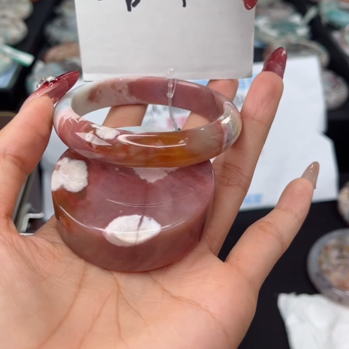 非金属布艺手镯 樱花手镯未镶嵌56圈口（赠品镯心）S91921