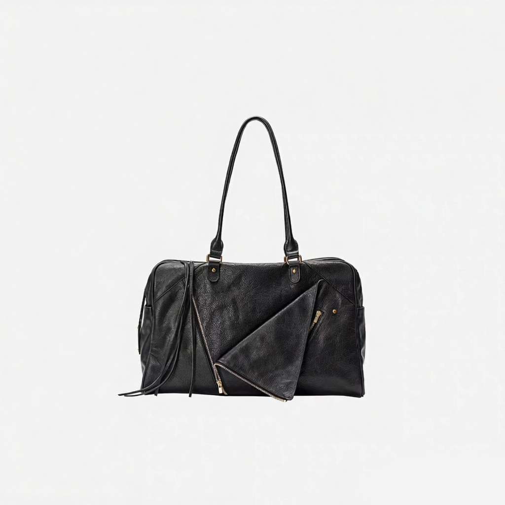 女包箭头手提翻领公文包黑色金标（778）