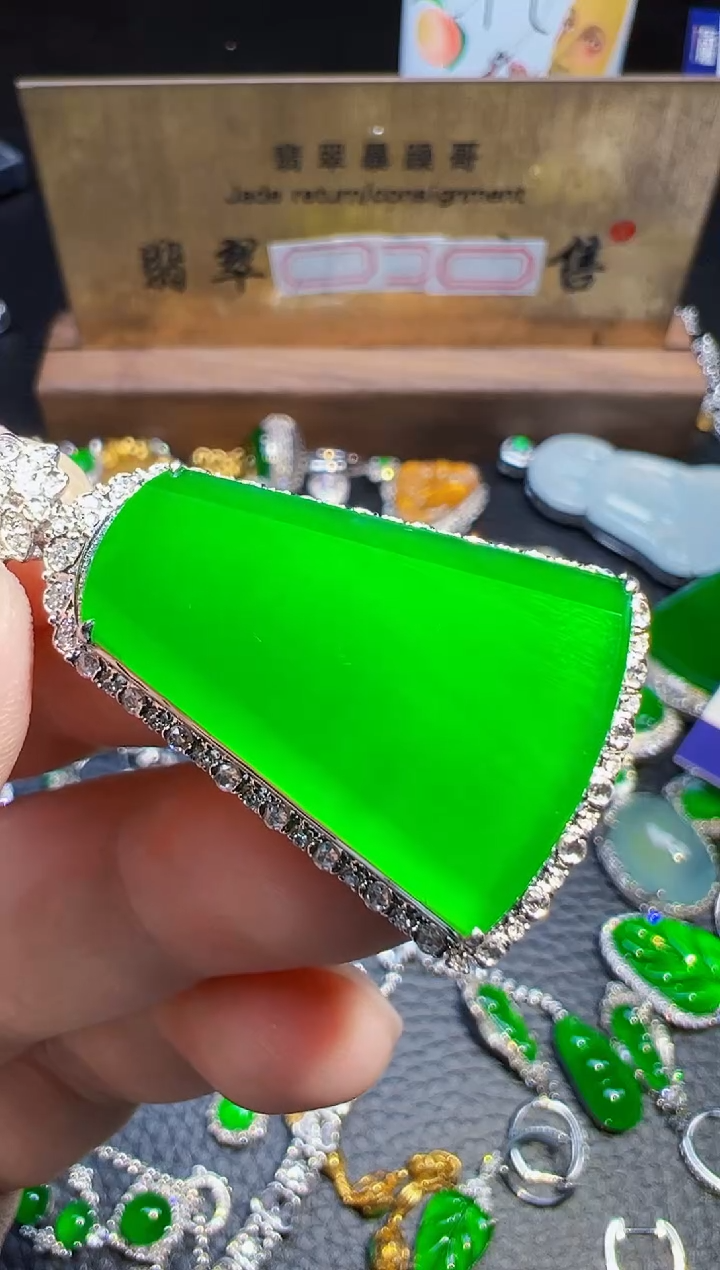 翡翠18K金镶嵌颈饰Y****E翡翠