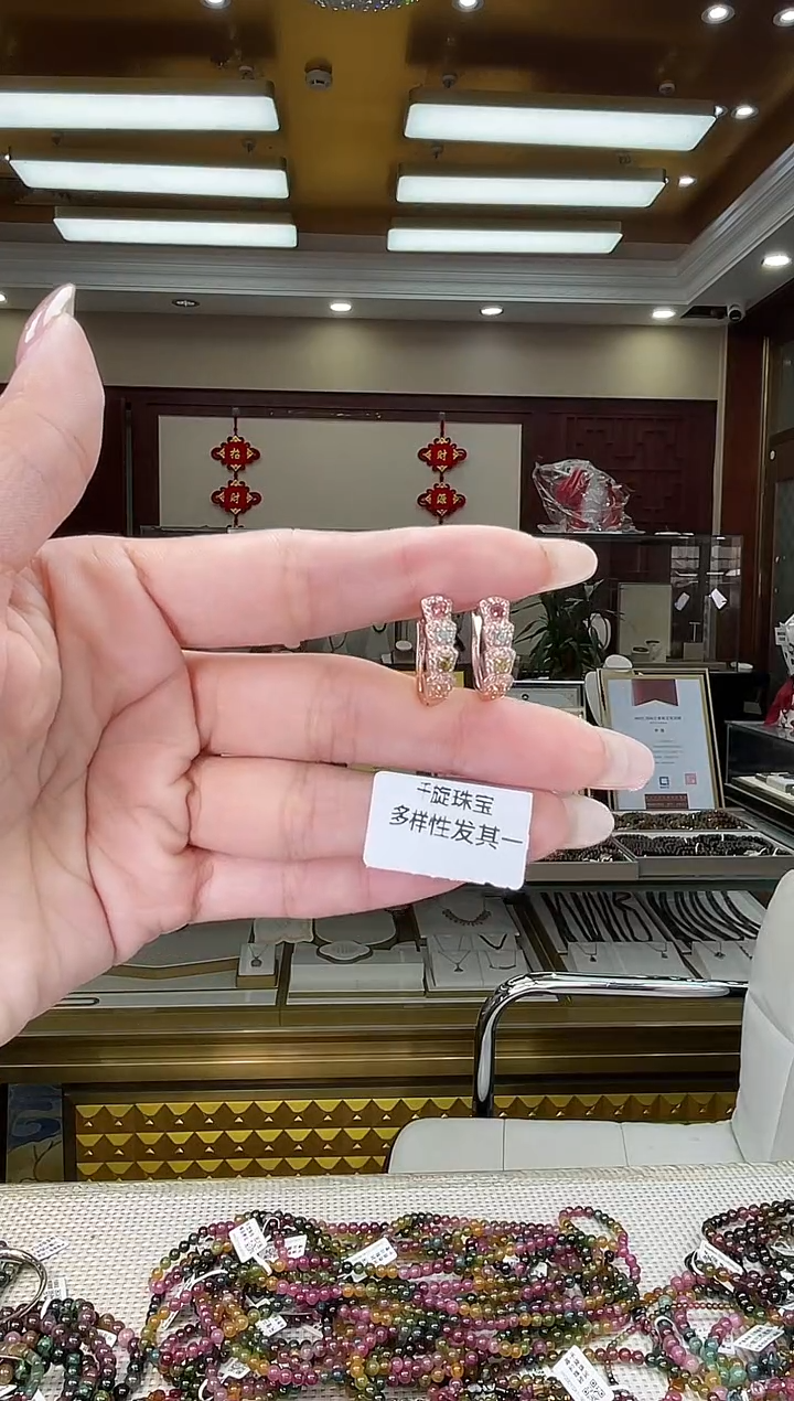 未镶嵌/碧玺耳环多样性发货