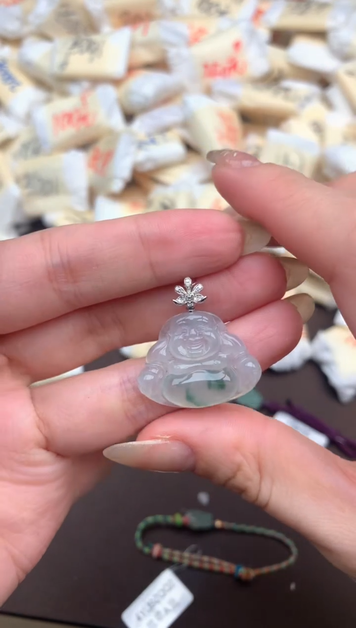 【闪购商品】翡翠挂件18K金镶嵌— 