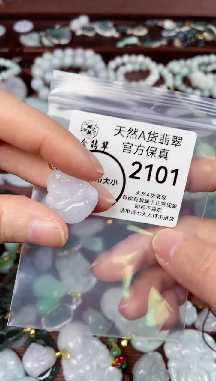 【闪购商品】翡翠颈饰未镶嵌天货A货翡翠2101