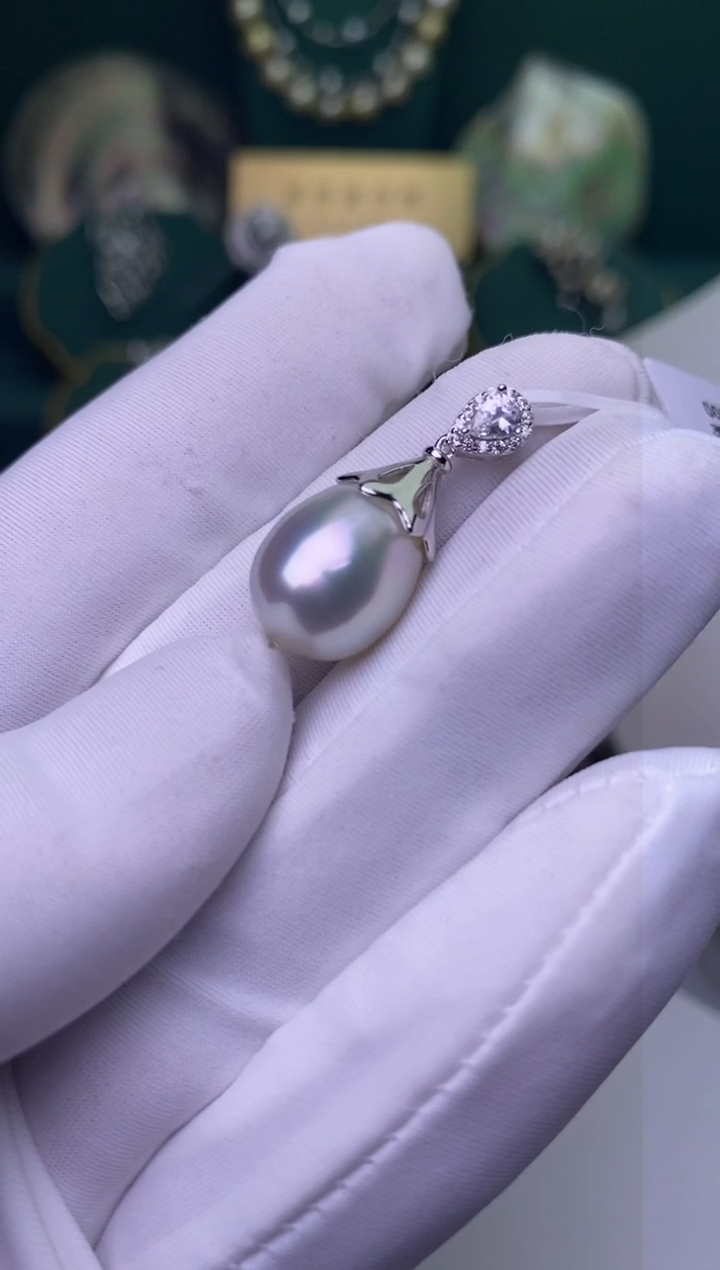 【闪购商品】海水珍珠颈饰银S925镶嵌11-12