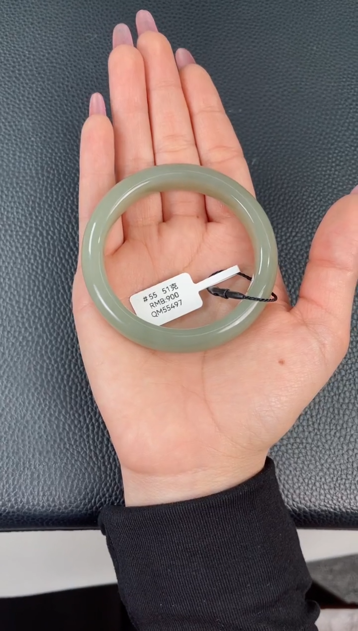 【闪购商品】和田玉手镯未镶嵌和田玉且末料手镯55圈口