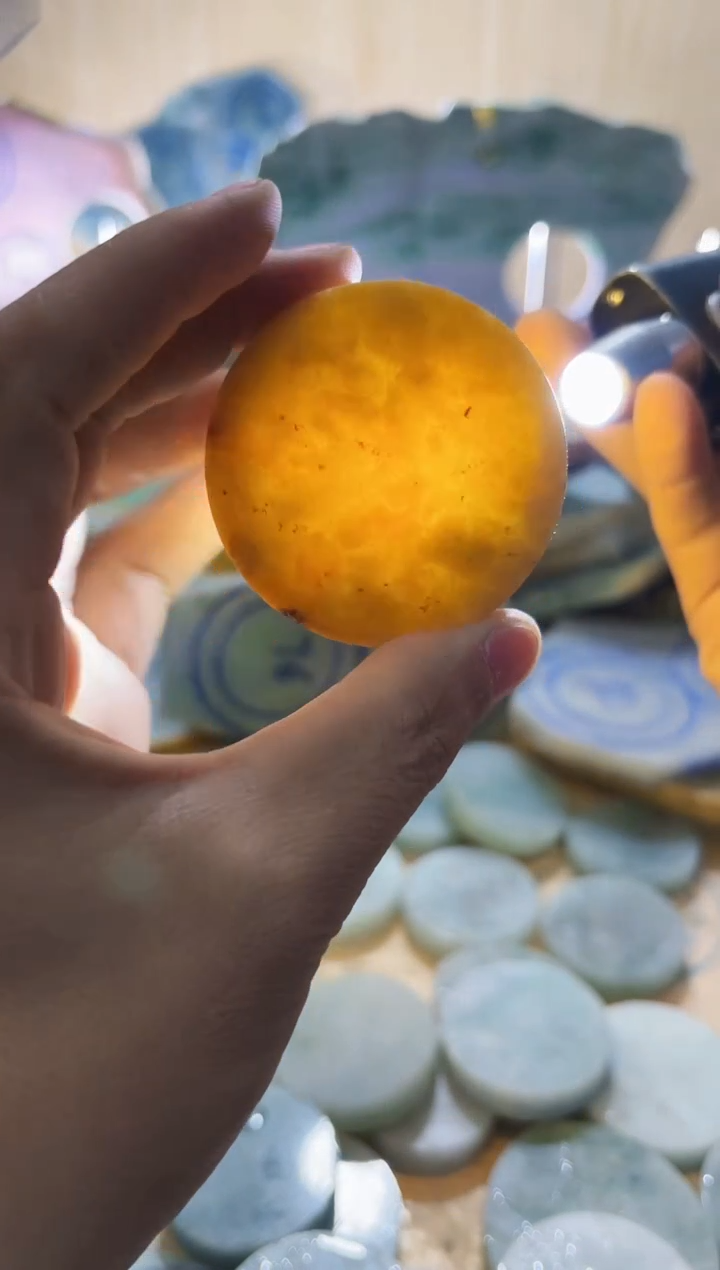 【闪购商品】翡翠颈饰未镶嵌A货闯文2496