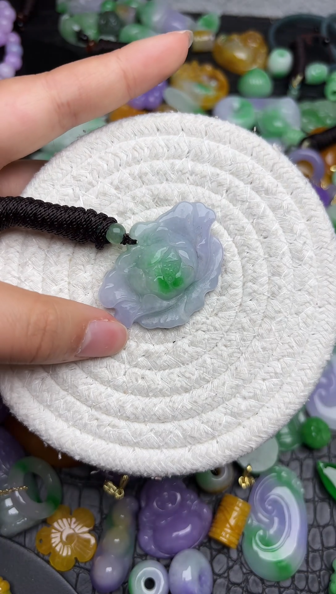 颈饰未镶嵌翡翠缅甸翡翠吊坠