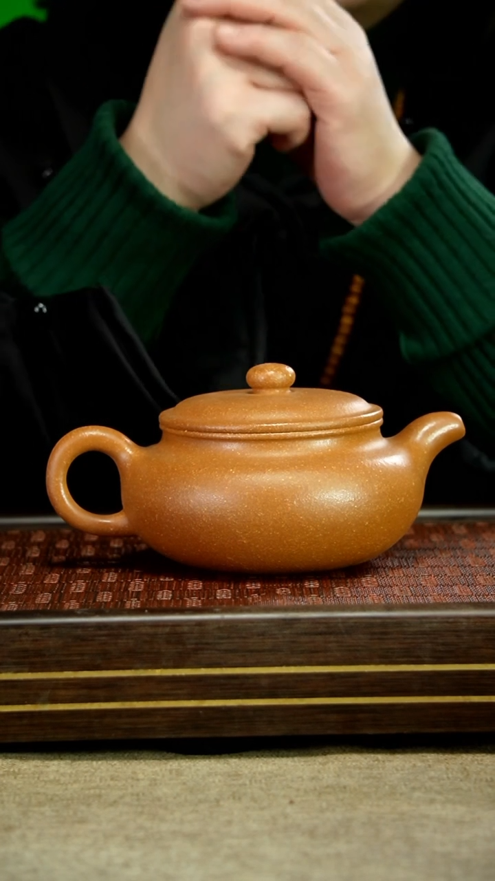 【闪购商品】紫砂茶壶沉香段 扁腹