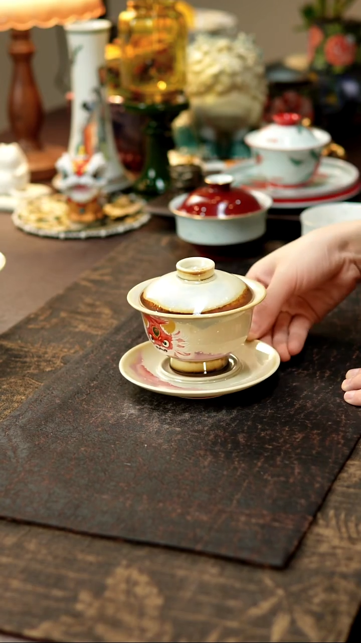 景德镇陶瓷杯碗柴烧多人