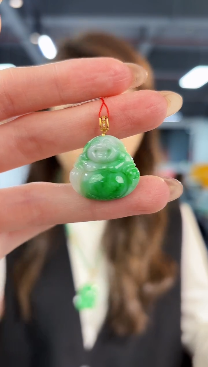 【闪购商品】翡翠颈饰18K金镶嵌缅料A货/支持复检/一件