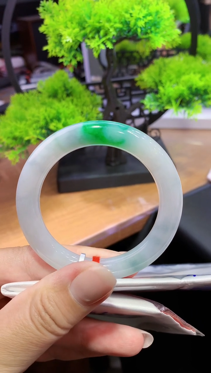 未镶嵌手镯翡翠-x09 天然缅甸A货翡翠52圆条