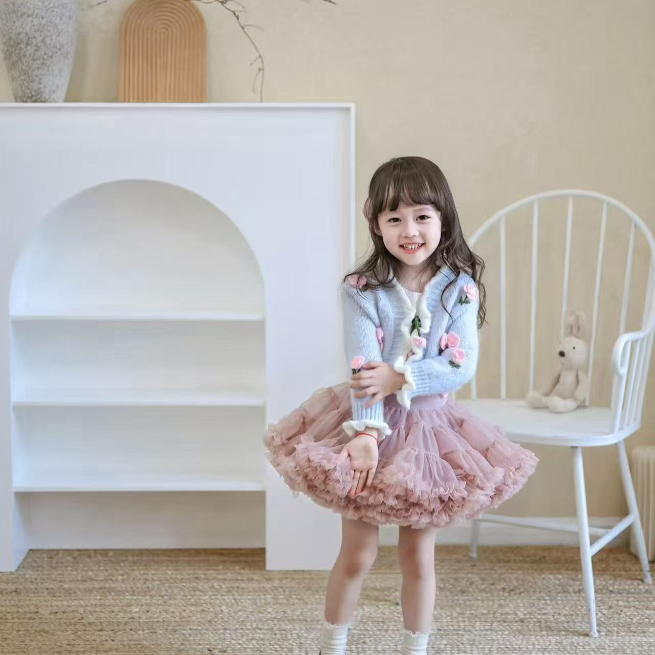 男女童扣号链接，短袖连衣裙裤子