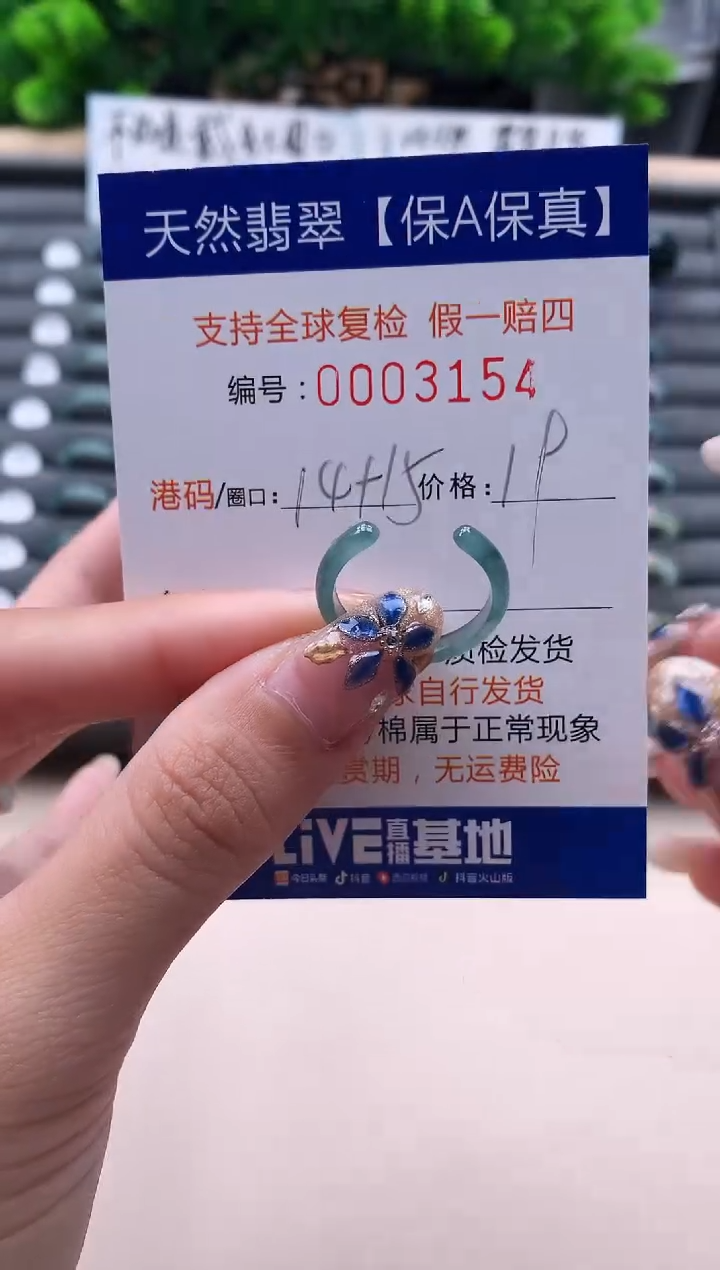 未镶嵌戒指翡翠3154