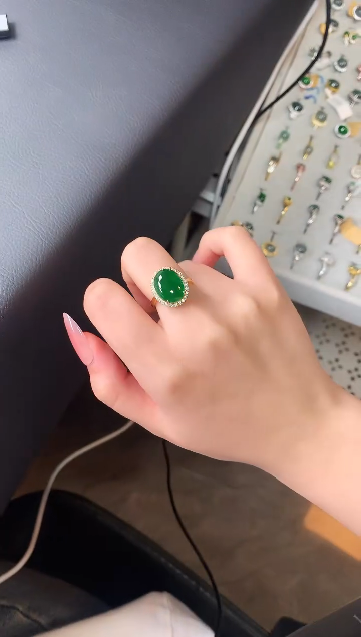 【闪购商品】翡翠戒指银S925镶嵌51451